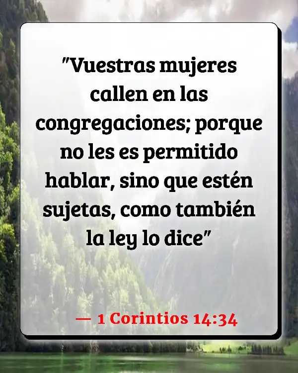 Versículos De La Biblia Mujeres en la iglesia (1 Corintios 14:34)