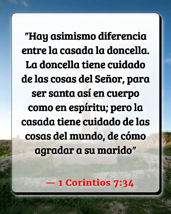 Versículos De La Biblia Complacer a tu marido (1 Corintios 7:34)