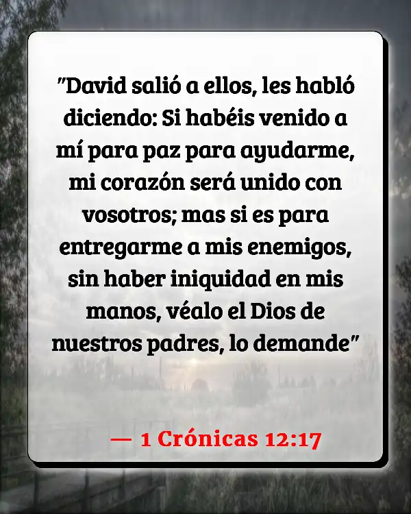 Versículos De La Biblia Traición (1 Crónicas 12:17)