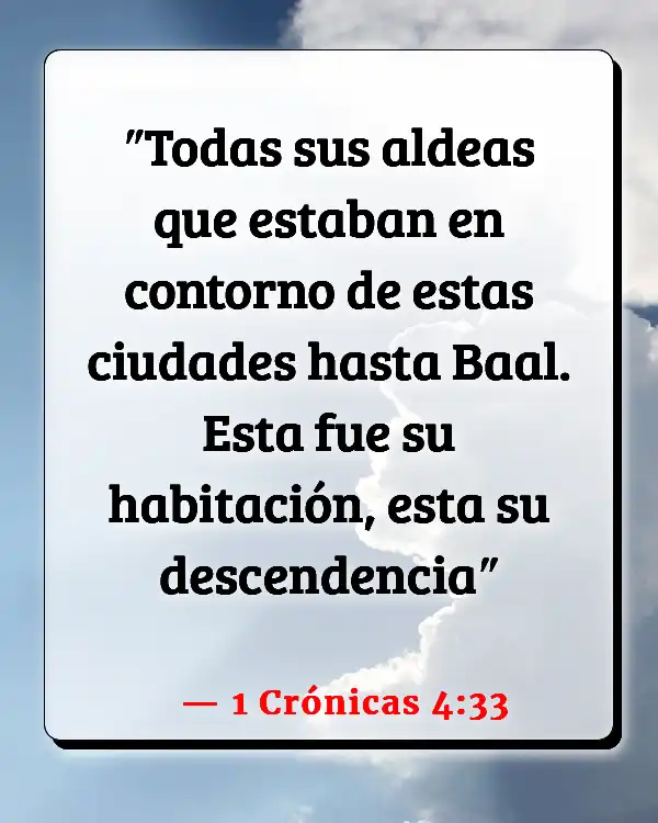 Versículos De La Biblia   	Baal  (1 Crónicas 4:33)