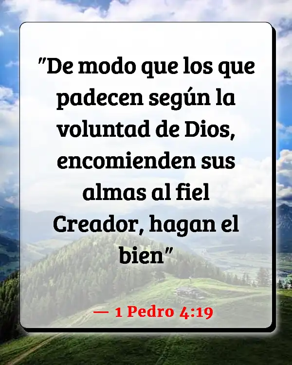 Versículos De La Biblia Dolor y dolor (1 Pedro 4:19)