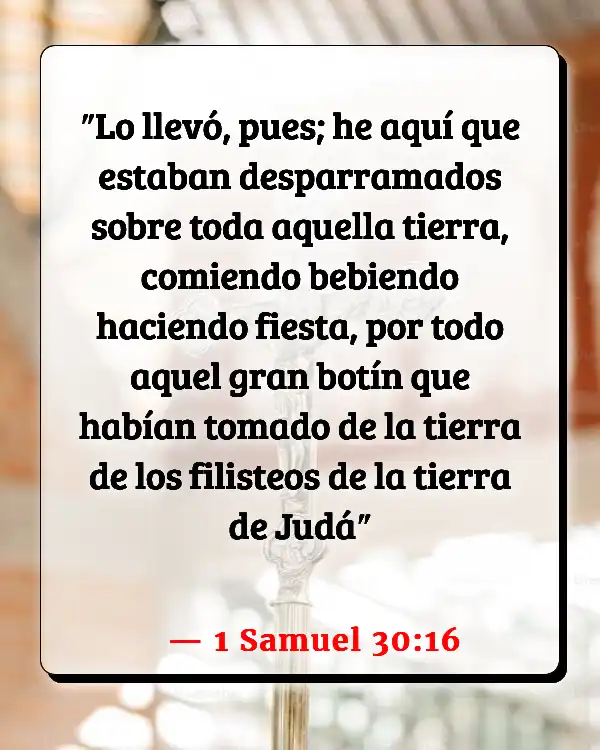 Versículos De La Biblia Bailando en la iglesia (1 Samuel 30:16)