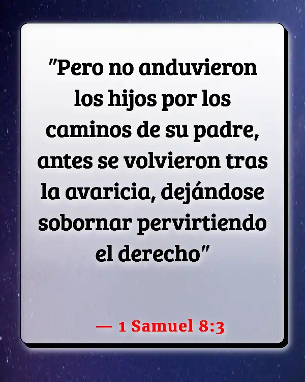 Versículos De La Biblia Crianza de los hijos (1 Samuel 8:3)