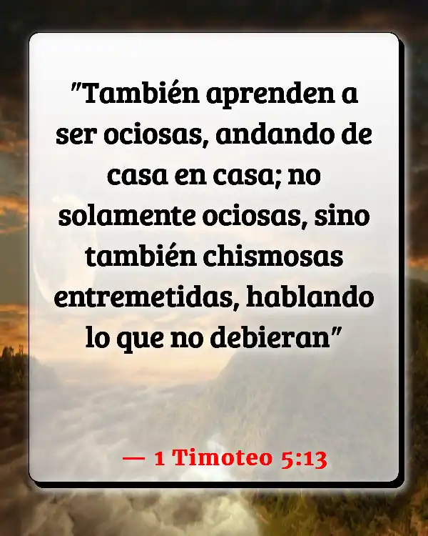 Versículos De La Biblia Pagando cuentas (1 Timoteo 5:13)
