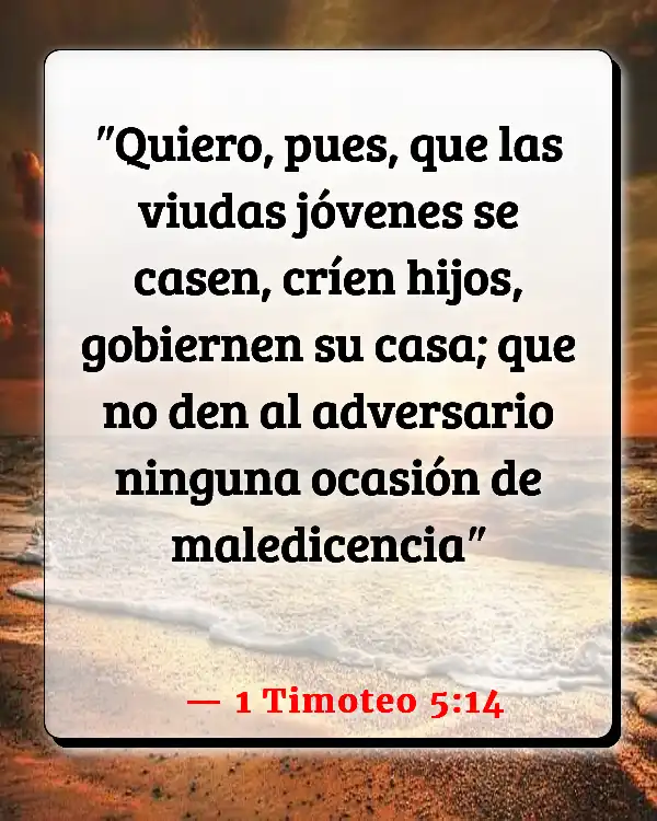 Versículos De La Biblia   	Acerca de los matrimonios  (1 Timoteo 5:14)