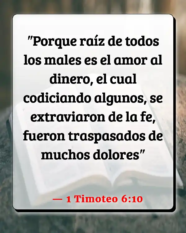 Versículos De La Biblia Superar la codicia (1 Timoteo 6:10)