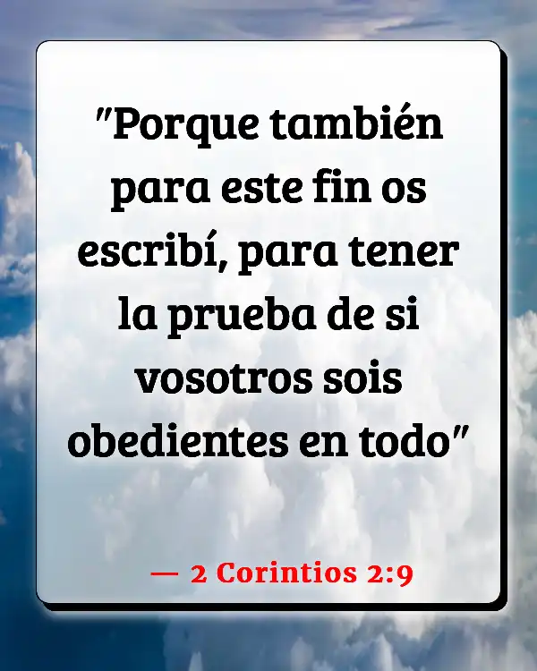 Versículos De La Biblia Personas con autoridad (2 Corintios 2:9)