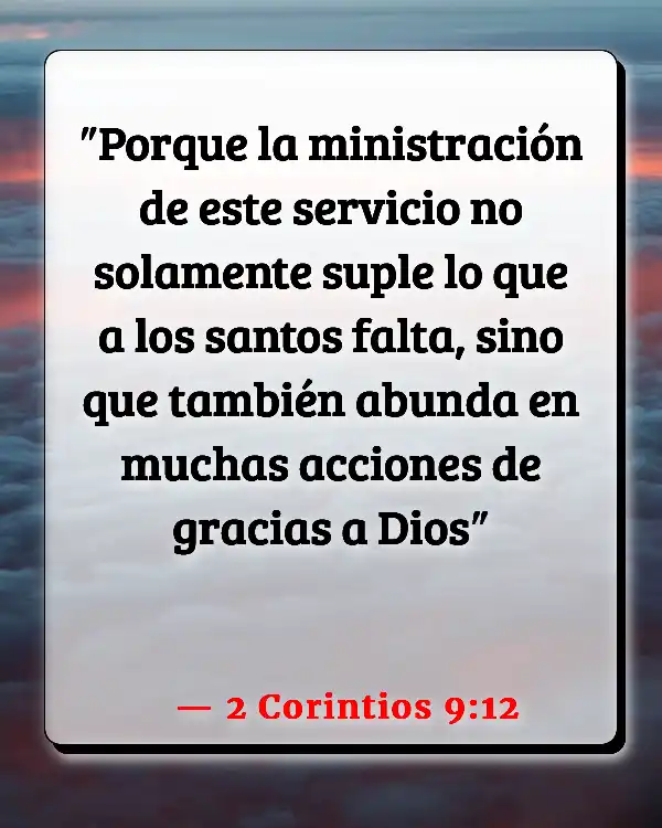 Versículos De La Biblia   	Ofrendas  (2 Corintios 9:12)