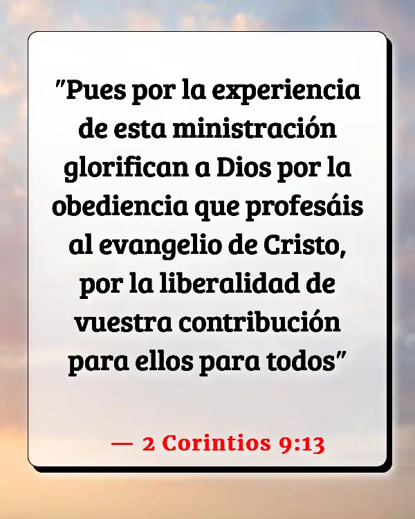 Versículos De La Biblia   	Promesas  (2 Corintios 9:13)