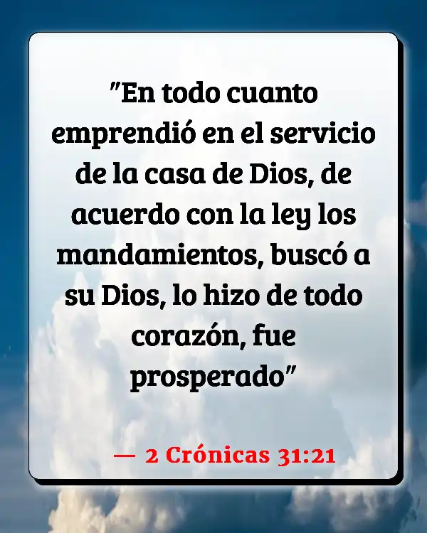 Versículos De La Biblia Acción (2 Crónicas 31:21)