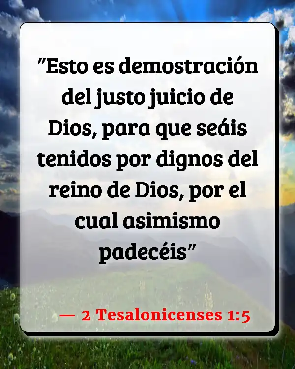 Versículos De La Biblia Entra En El Reino De Dios (2 Tesalonicenses 1:5)