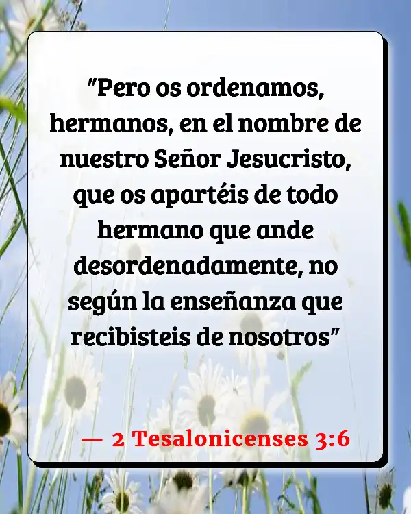 Versículos De La Biblia Relaciones abusivas (2 Tesalonicenses 3:6)