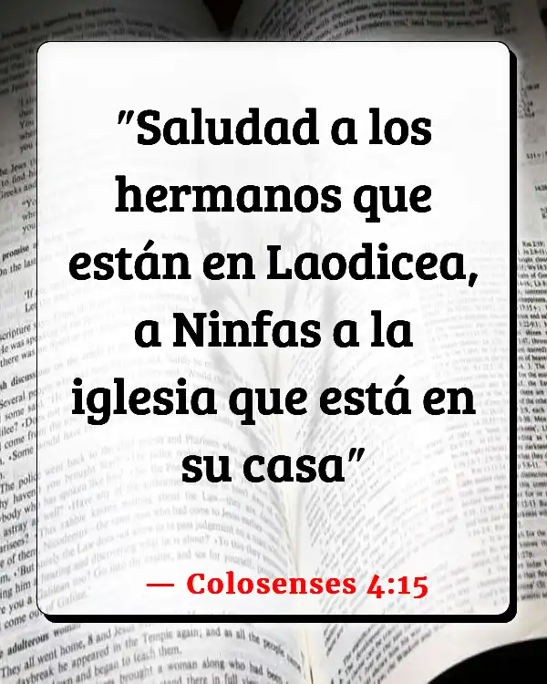 Versículos De La Biblia Pastoras (Colosenses 4:15)