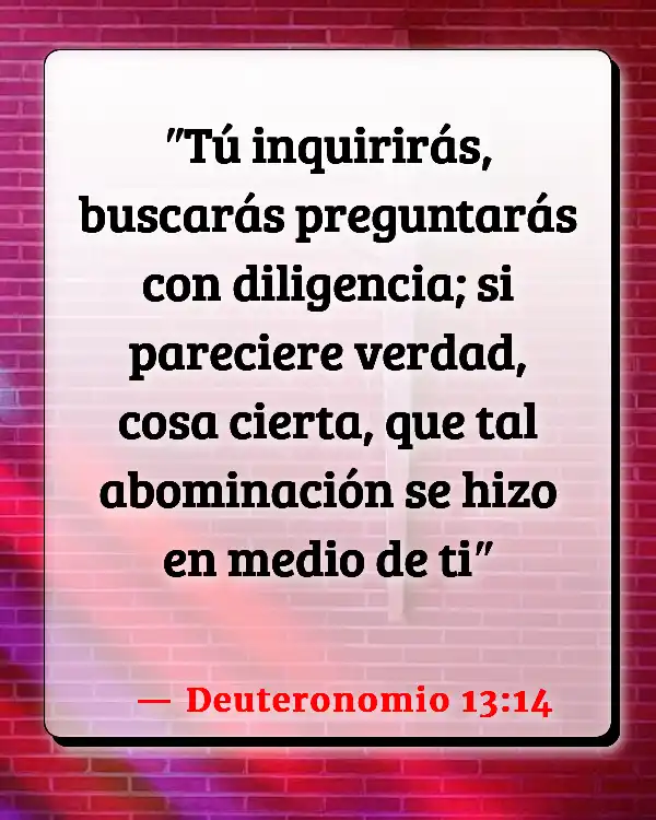 Versículos De La Biblia   	Abominación  (Deuteronomio 13:14)
