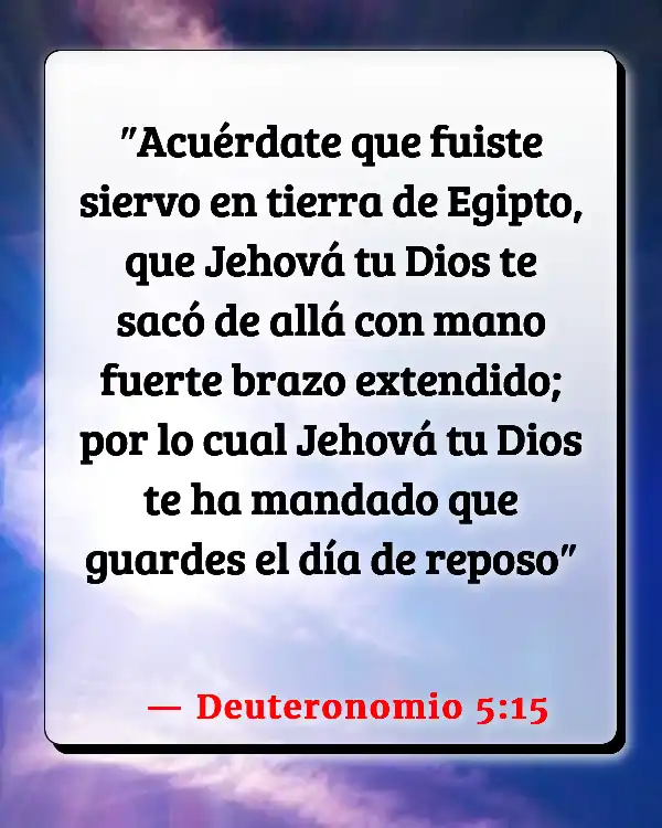 Versículos De La Biblia   	Racismo y esclavitud  (Deuteronomio 5:15)