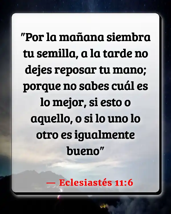 Versículos De La Biblia   	Agricultura  (Eclesiastés 11:6)