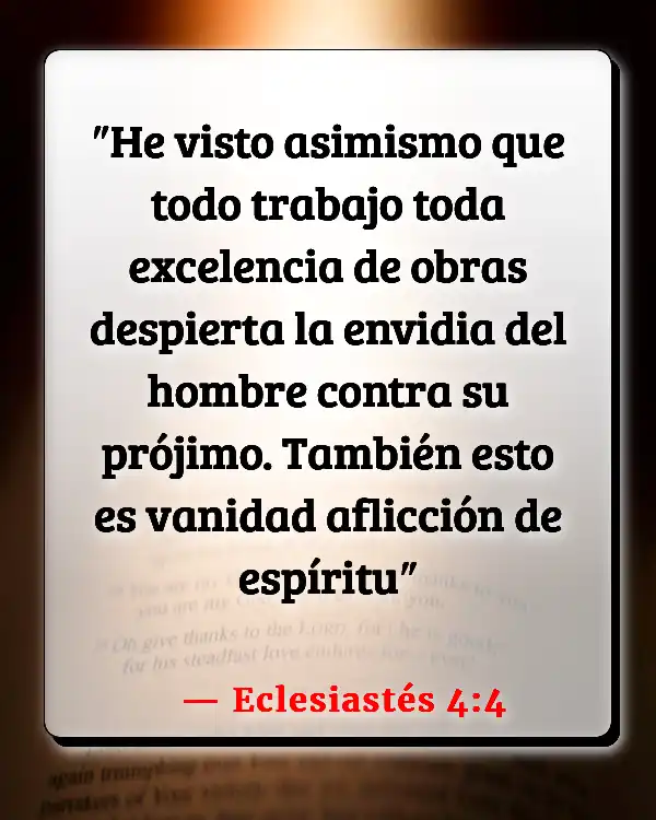 Versículos De La Biblia Trabajo excesivo (Eclesiastés 4:4)