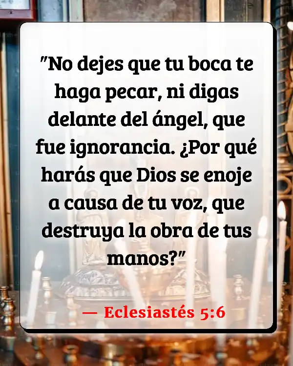 Versículos De La Biblia   	Sacerdote  (Eclesiastés 5:6)