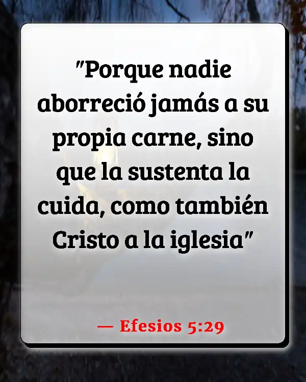 Versículos De La Biblia Abusando de mi esposa (Efesios 5:29)