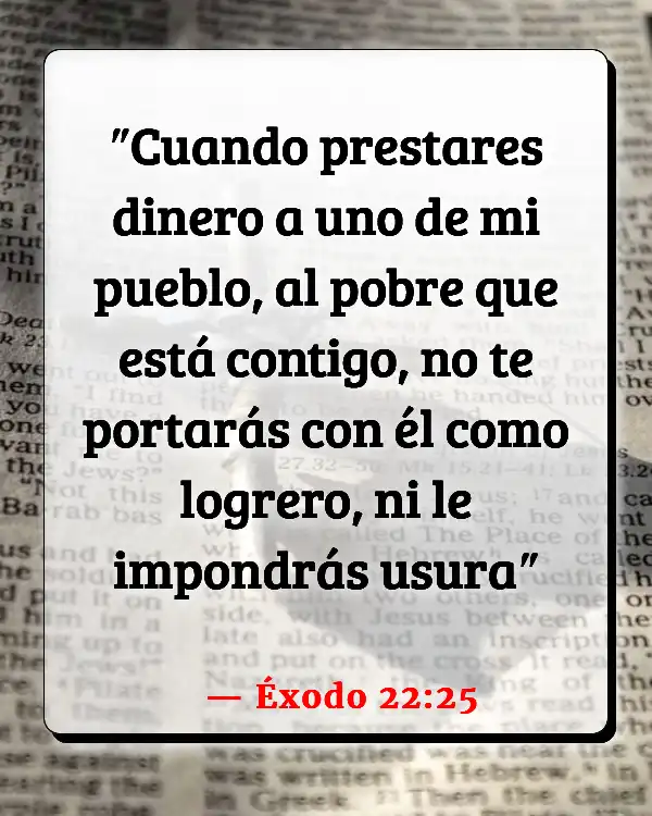 Versículos De La Biblia Pagar deudas (Éxodo 22:25)