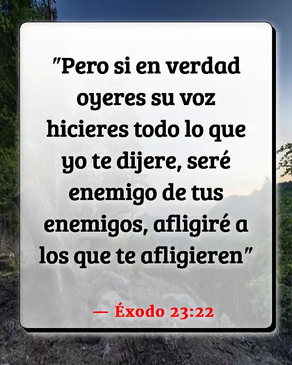Versículos De La Biblia Ama a tus enemigos (Éxodo 23:22)