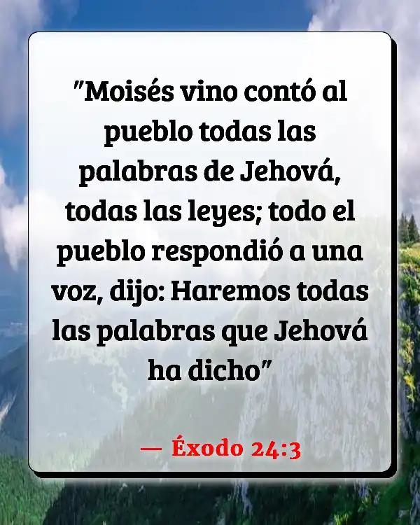 Versículos De La Biblia   	No ir a la iglesia  (Éxodo 24:3)