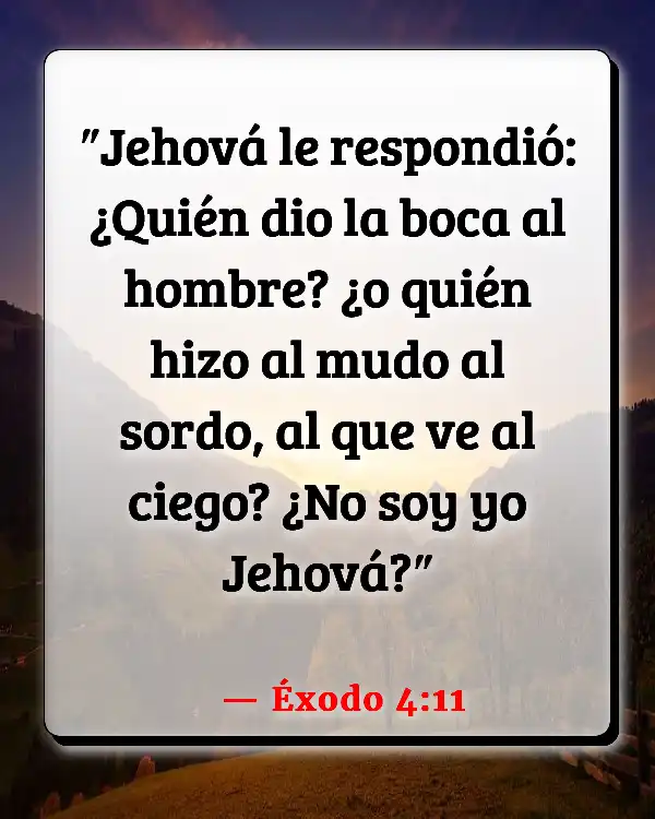 Versículos De La Biblia La soberanía de Dios (Éxodo 4:11)