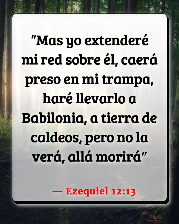 Versículos De La Biblia   	Babilonia  (Ezequiel 12:13)