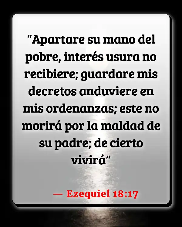 Versículos De La Biblia   	Interés de cobro  (Ezequiel 18:17)