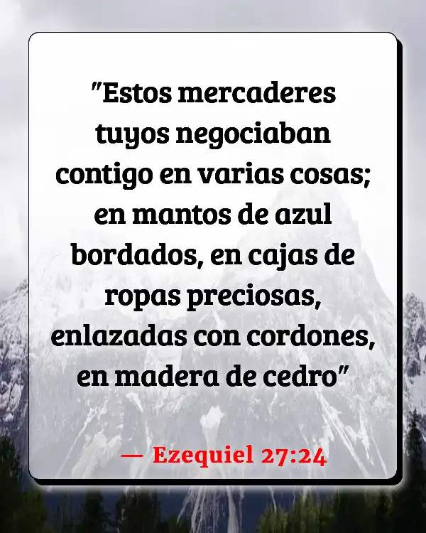 Versículos De La Biblia   	Azul  (Ezequiel 27:24)