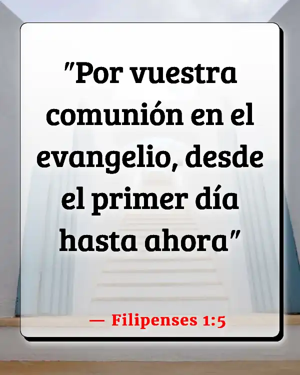 Versículos De La Biblia Camaradería (Filipenses 1:5)