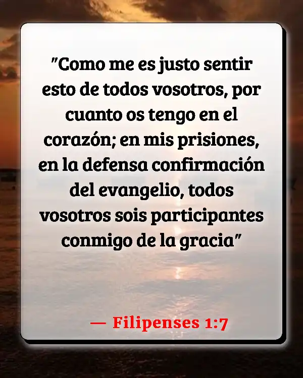Versículos De La Biblia Camaradería (Filipenses 1:7)