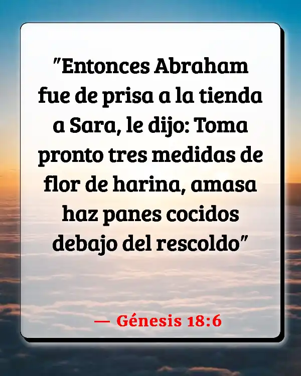 Versículos De La Biblia   	Sara  (Génesis 18:6)