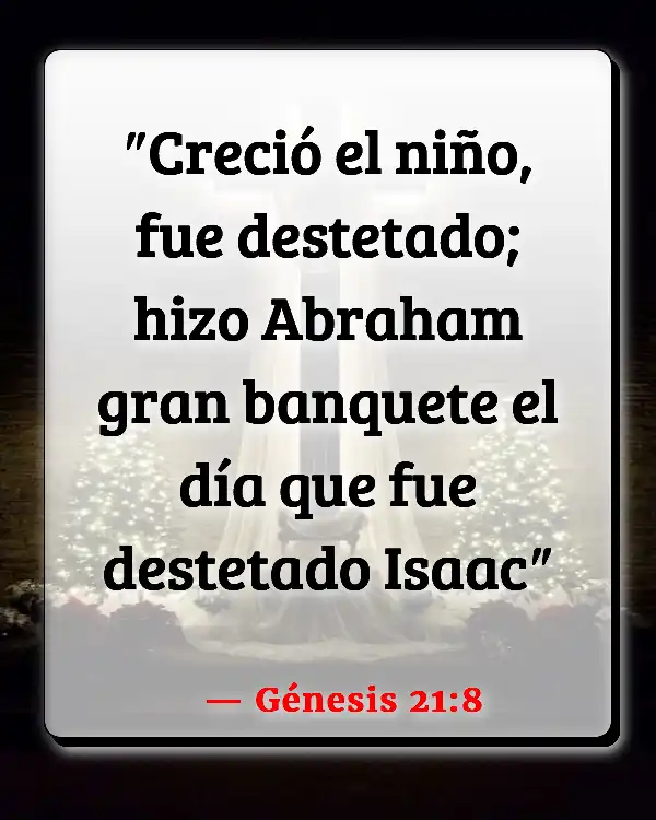 Versículos De La Biblia   	Sara  (Génesis 21:8)