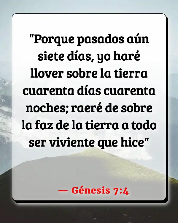 Versículos De La Biblia Inundación (Génesis 7:4)
