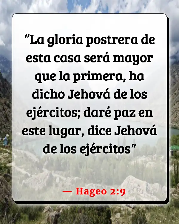Versículos De La Biblia   	Reconstrucción del templo  (Hageo 2:9)