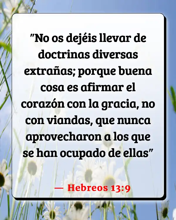 Versículos De La Biblia   	Abstenerse de carne  (Hebreos 13:9)