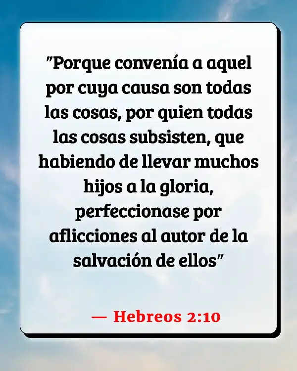 Versículos De La Biblia Dios nos hizo perfectos (Hebreos 2:10)