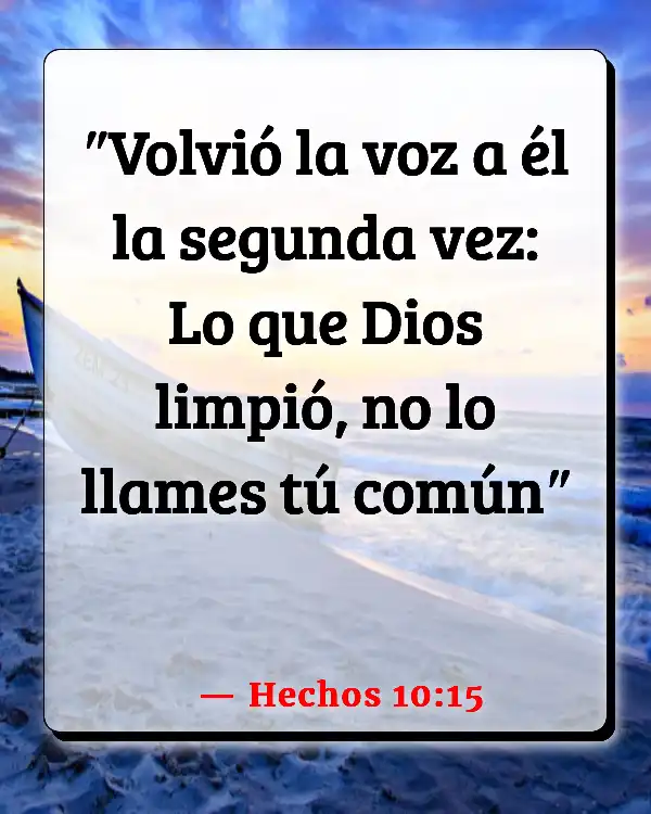 Versículos De La Biblia Lo que no debemos comer (Hechos 10:15)