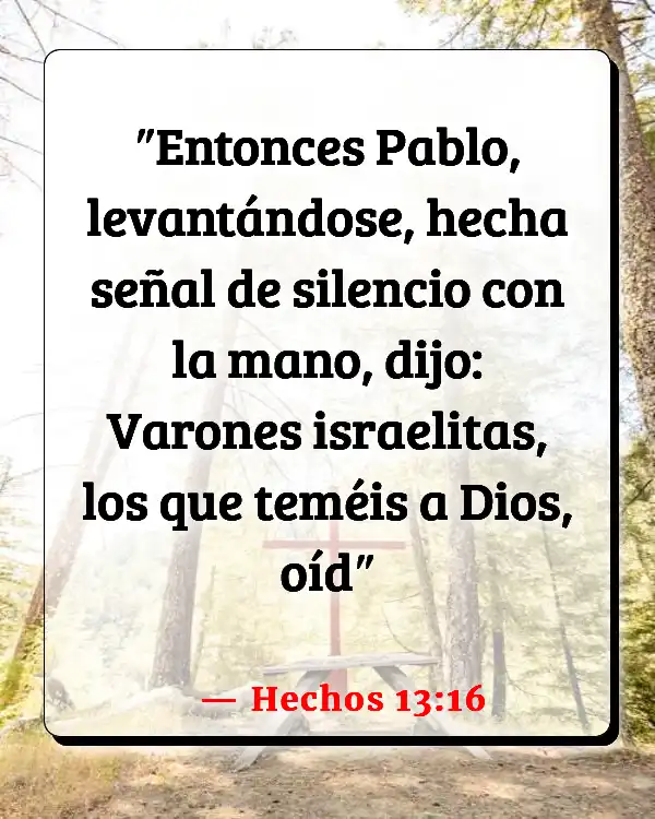 Versículos De La Biblia Primera misión de Pablo (Hechos 13:16)