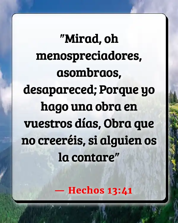 Versículos De La Biblia   	Lograr el equilibrio entre Dios y el trabajo en tu vida  (Hechos 13:41)