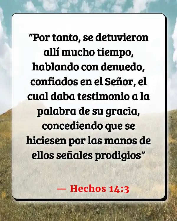 Versículos De La Biblia   	Lluvia  (Hechos 14:3)