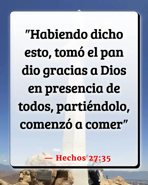 Versículos De La Biblia Alimentos (Hechos 27:35)