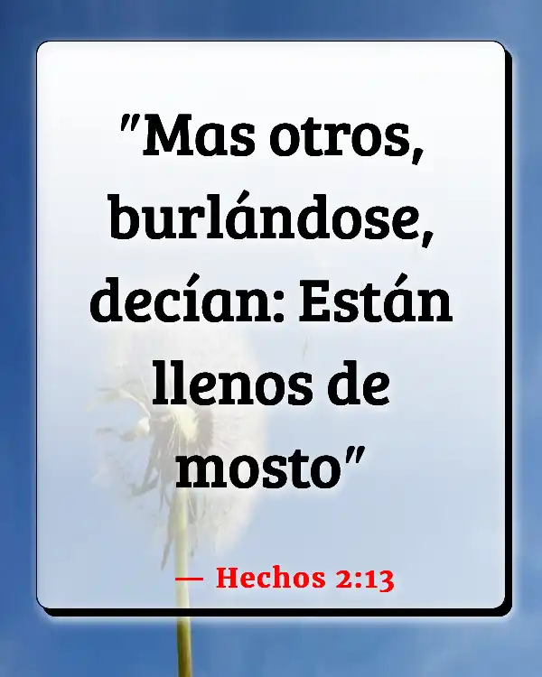 Versículos De La Biblia   	Consumo de alcohol  (Hechos 2:13)