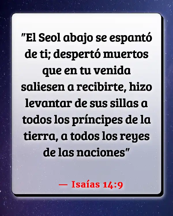 Versículos De La Biblia   	Perdición  (Isaías 14:9)