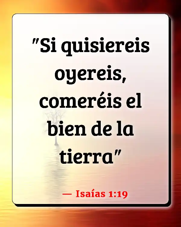 Versículos De La Biblia Alimentos (Isaías 1:19)