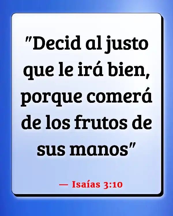 Versículos De La Biblia Acción (Isaías 3:10)