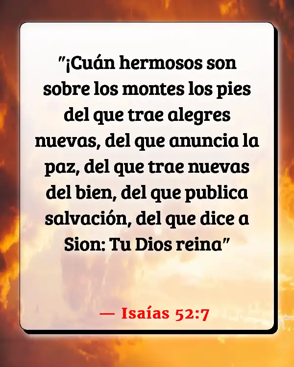 Versículos De La Biblia Nuestra misión (Isaías 52:7)