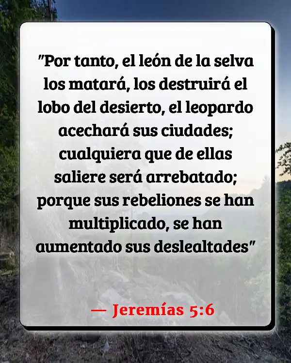 Versículos De La Biblia Leones (Jeremías 5:6)