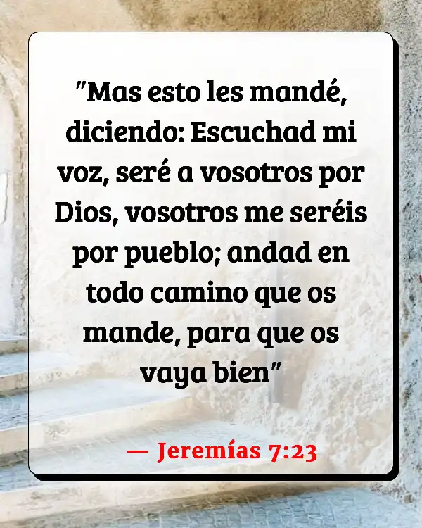 Versículos De La Biblia Ser obediente (Jeremías 7:23)